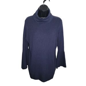 Dg2 Diane Gilman ribbed bell sleeve turtleneck XL